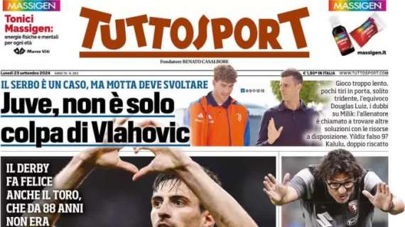 Tuttosport in prima pagina sulla vittoria rossonera: "Notte da Milan: Inter in Gabbia"