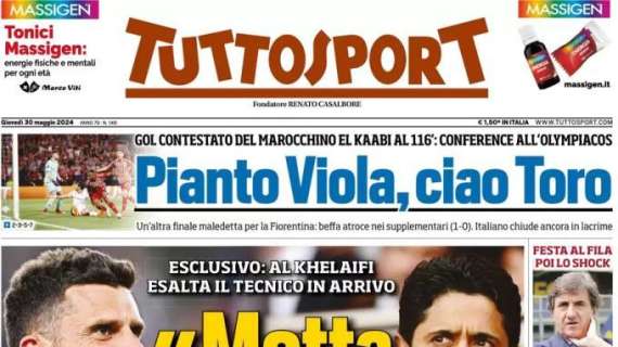 Tuttosport stamani in apertura sulla guida tecnica bianconera: "Motta svolta Juve"