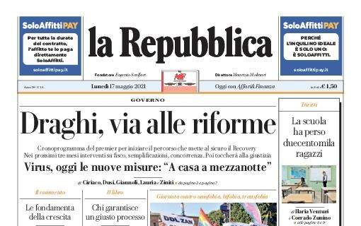 Le Repubblica: "Virus, oggi le nuove misure: 'A casa a mezzanotte'"