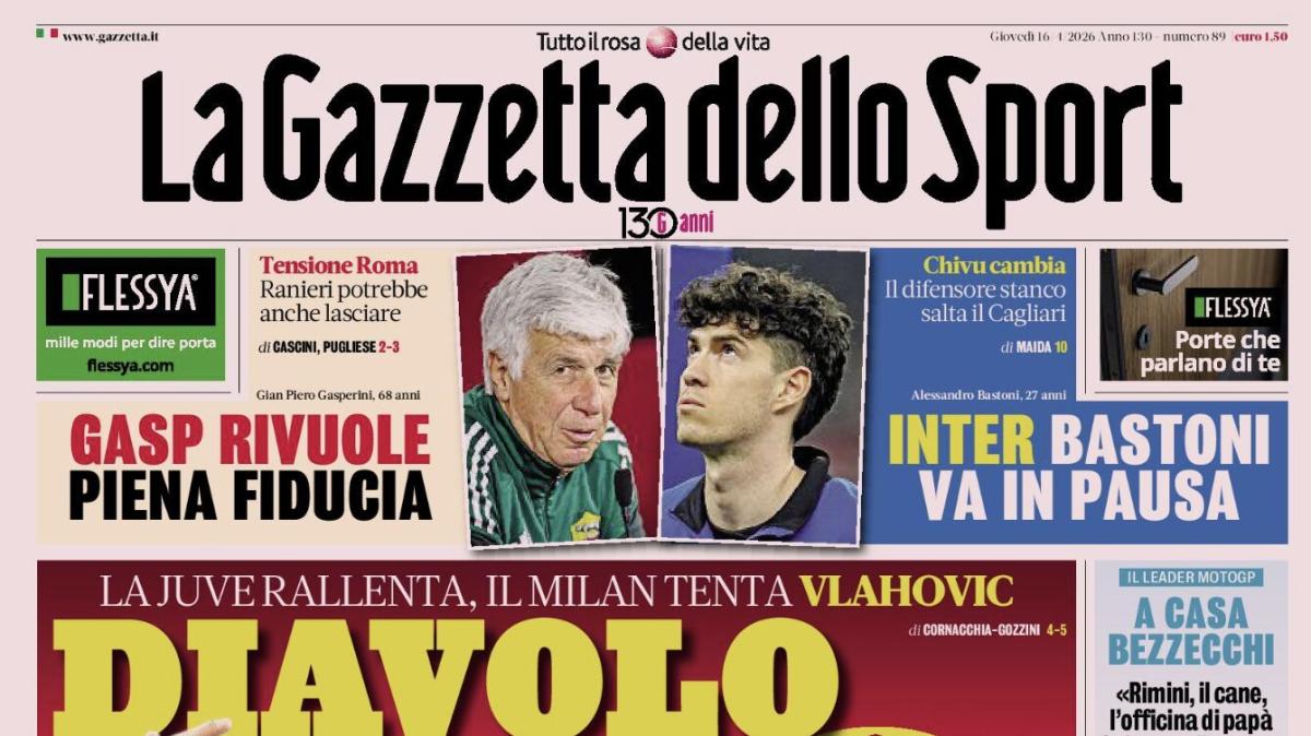 PRIMA PAGINA - La Gazzetta dello Sport: "Diavolo di un 9"