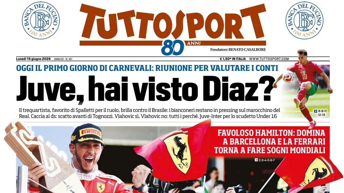 PRIMA PAGINA – Tuttosport: "Lewis delirio rosso"