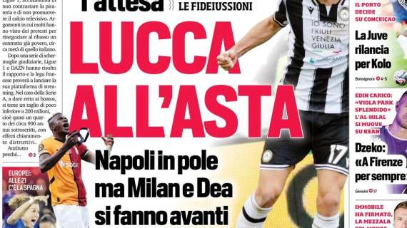 PRIMA PAGINA - Corriere dello Sport: "Lucca all’asta"