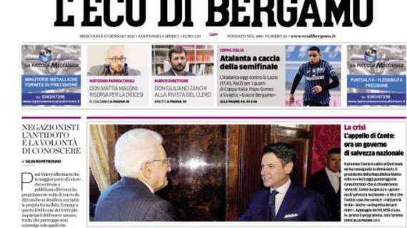 L'Eco di Bergamo: "Atalanta a caccia della semifinale"