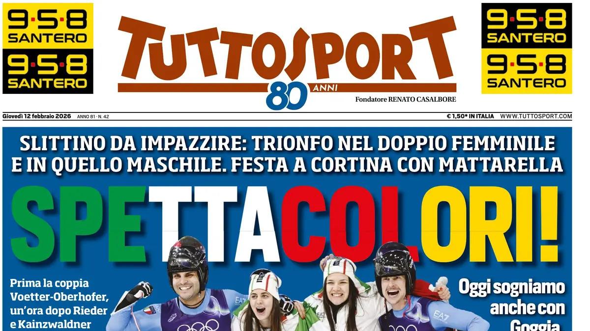 PRIMA PAGINA - Tuttosport: "Spettacolori!"