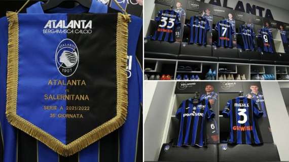 FOTO - Atalanta-Salernitana, lo spogliatoio della Dea al Gewiss Stadium 