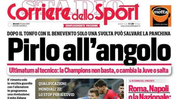 PRIMA PAGINA - Corriere dello Sport: "Pirlo all'angolo" 