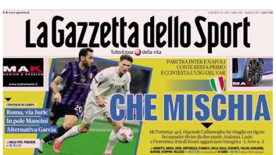 L'apertura de La Gazzetta dello Sport sul campionato: "Che mischia"