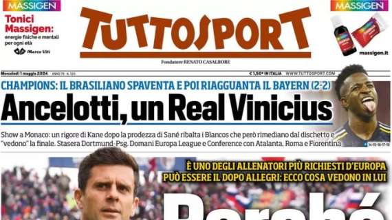 La prima pagina di Tuttosport sul nuovo allenatore della Juventus: "Perché Motta"