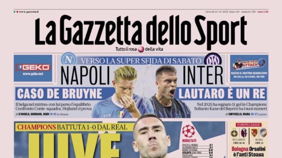PRIMA PAGINA - La Gazzetta dello Sport: "Atalanta, Krstovic non sfonda, altro pari"