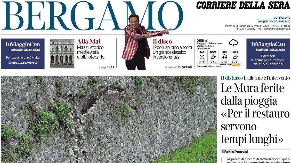PRIMA PAGINA - Corriere di Bergamo: "Le lezioni di inglese di Mr Palladino"