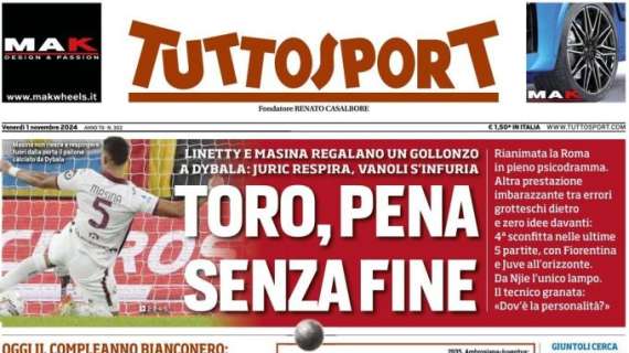 Tuttosport in apertura: "Juventus nel nome e nell'anima". Oggi compie gli anni