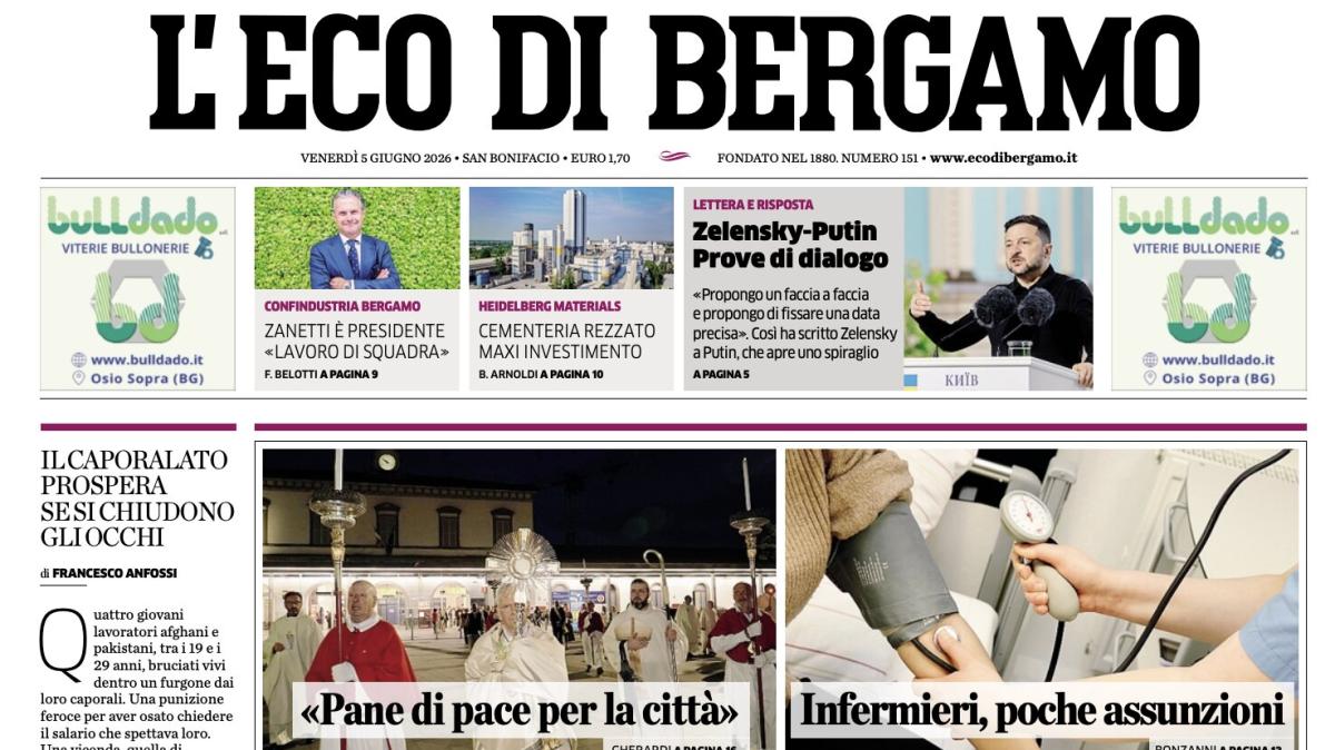 PRIMA PAGINA – L'Eco di Bergamo: "Ahanor, l'atalantino più giovane a esordire in azzurro"