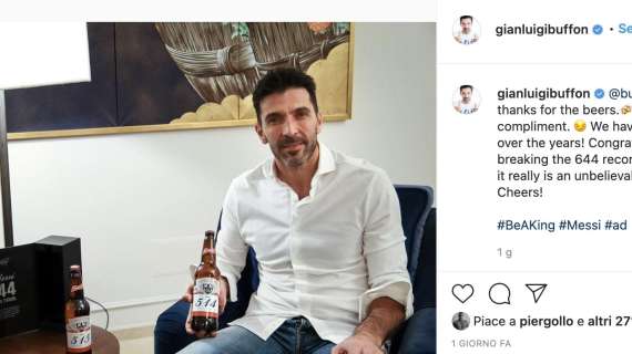 Messi, una birra a ogni portiere battuto. C'è anche Buffon: "Lo prendo come un complimento"