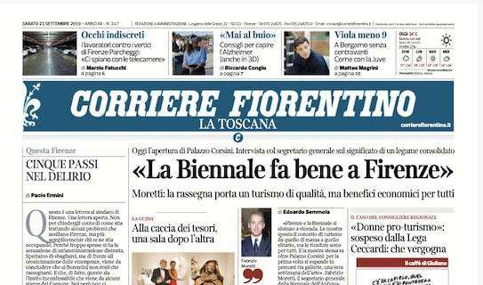 Corriere Fiorentino: "Viola meno 9, con l'Atalanta senza centravanti"