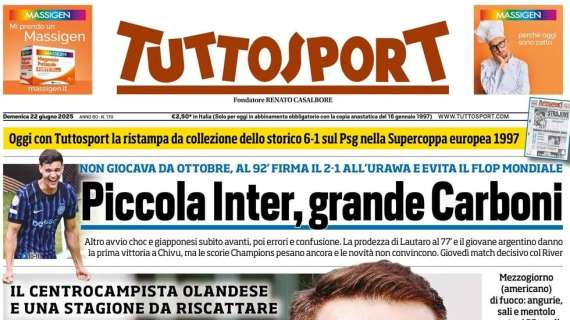 PRIMA PAGINA - Tuttosport: "Koop: «Juve ti ripagherò»"
