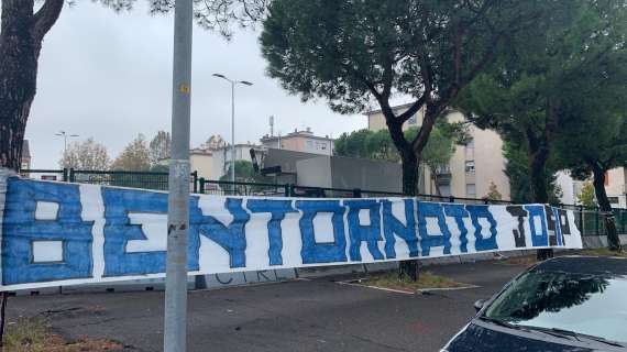 Fotonotizia - Striscione dei tifosi nerazzurri per Ilicic: "Bentornato Josip"