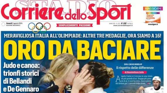 Il Corriere dello Sport così stamattina in prima pagina: "Juve la carta Nico"