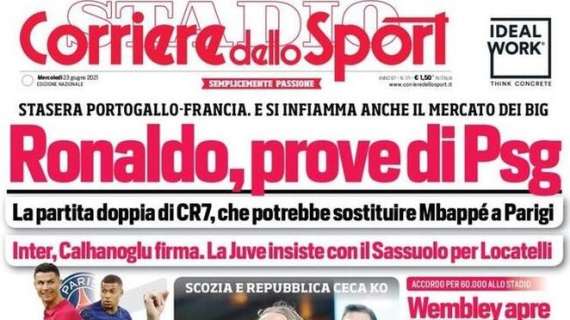 L'apertura del Corriere dello Sport: "Ronaldo, prove di PSG"