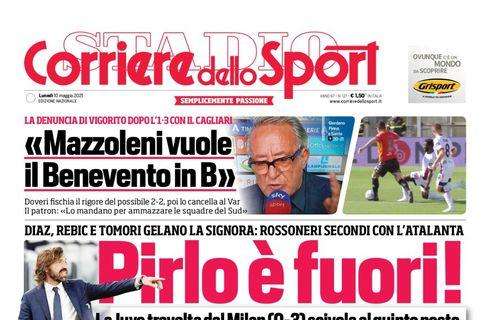 L'apertura del Corriere dello Sport: "Pirlo è fuori!"