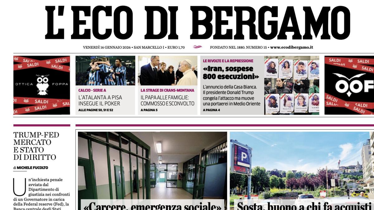 PRIMA PAGINA - L'Eco di Bergamo: "L'Atalanta a Pisa insegue il poker"