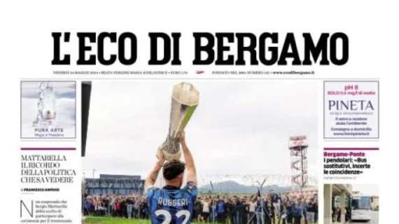 L'Atalanta conquista l'Europa League, L'Eco di Bergamo: "Una coppa, una città"