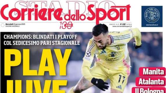 Corriere dello Sport in apertura sui bianconeri dopo lo 0-0 a Bruges: "Play Juve"