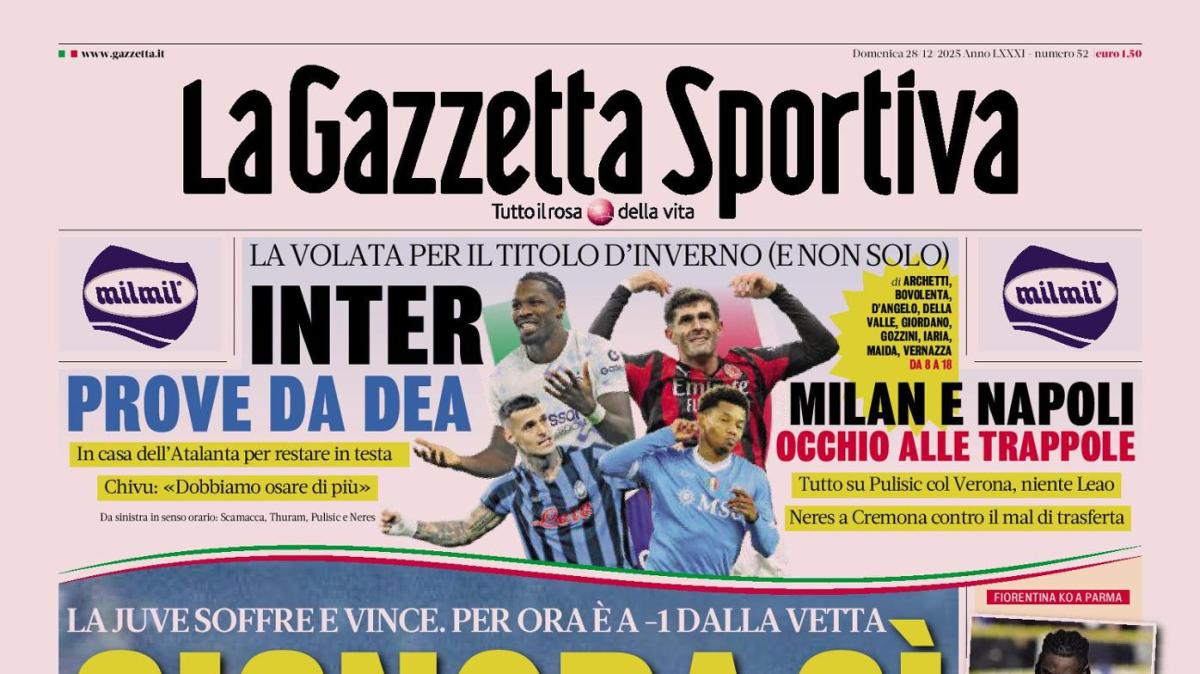 PRIMA PAGINA - Gazzetta dello Sport: "Signora Si"