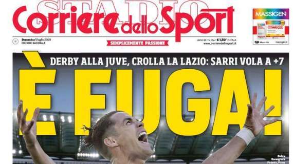 L'apertura del Corriere dello Sport sulla Juventus: "E' fuga"