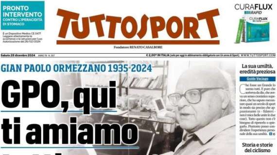 Tuttosport in prima pagina: "Juve, per Hancko chiave Mbangula. Beto per Vanoli"