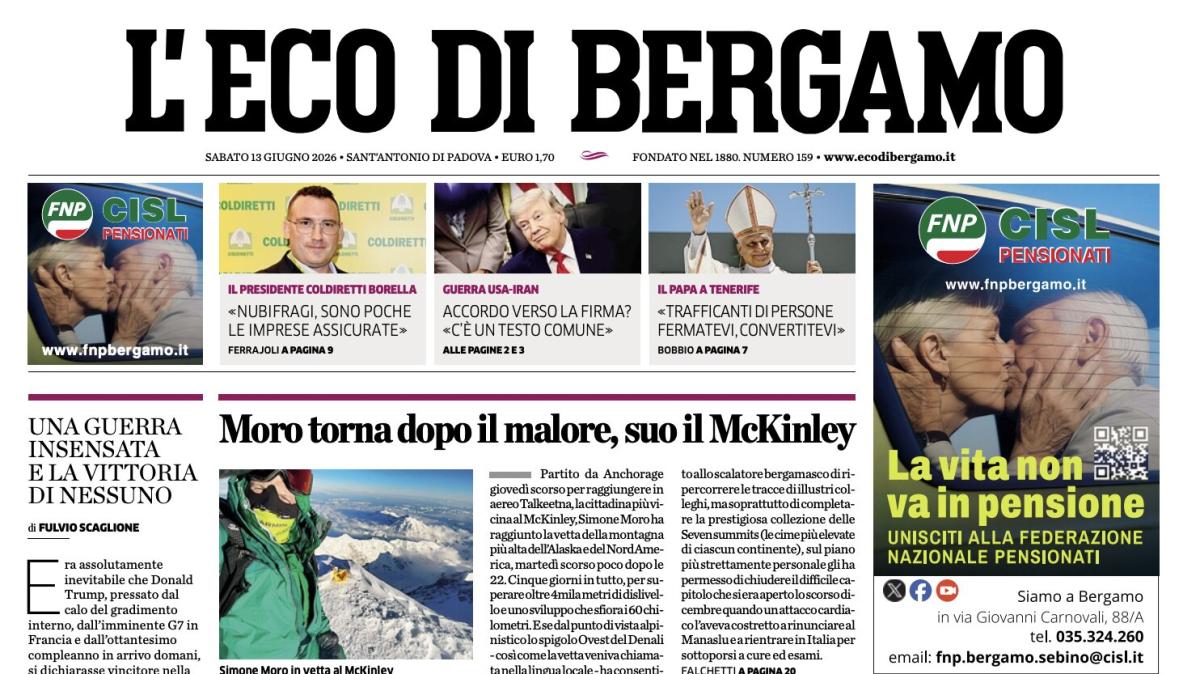 PRIMA PAGINA – L'Eco di Bergamo: "Atalanta, Palestra chiave del mercato. Vivaio, c'è Sbravati"