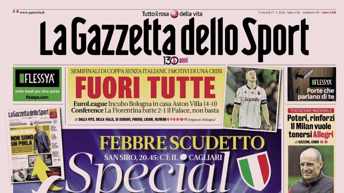 PRIMA PAGINA - La Gazzetta dello Sport: "Gasp crede alla Champions"