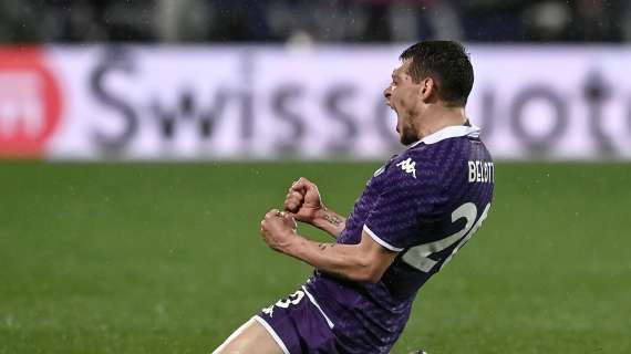 Colpo di testa vincente di Belotti: la Fiorentina è in vantaggio sul campo dell'Atalanta