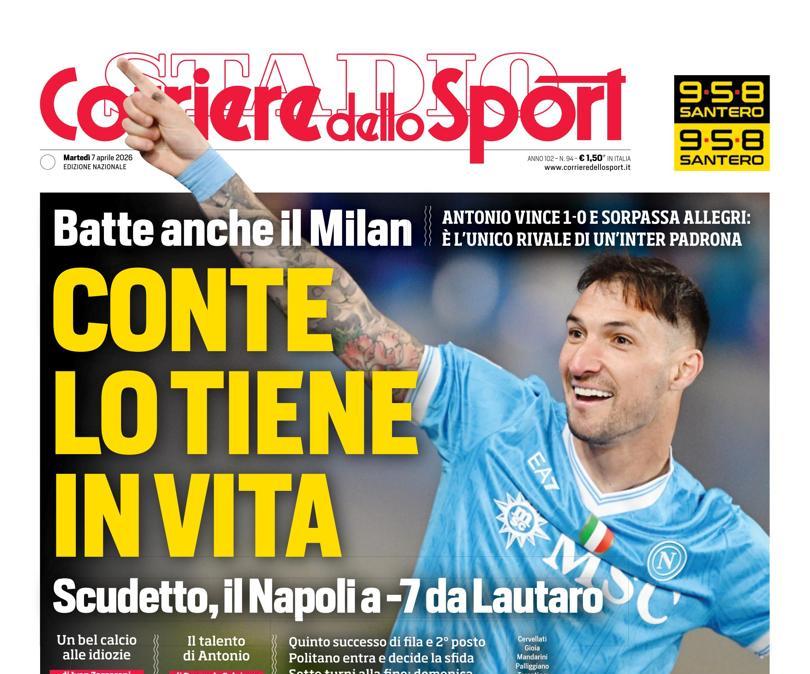 PRIMA PAGINA - Corriere dello Sport: "Conte lo tiene in vita"