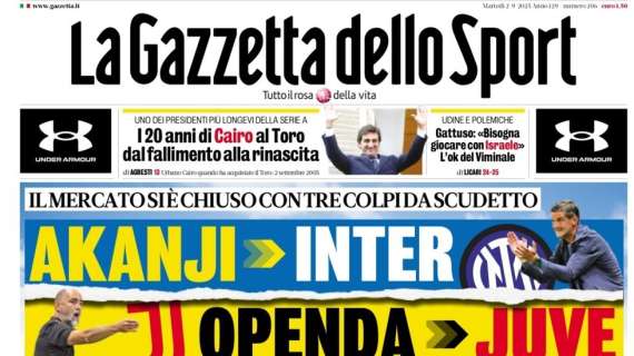Prima GdS - Akanji > Inter, Openda > Juve, Rabiot > Milan 