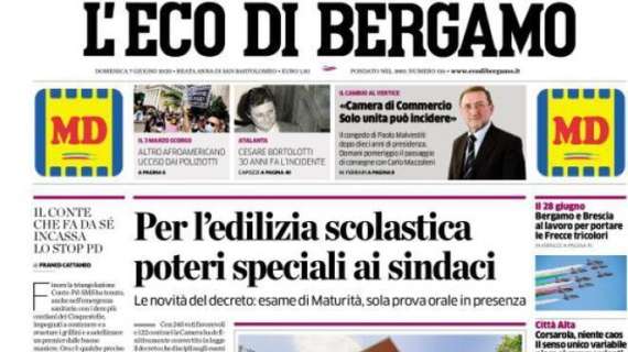 L'Eco di Bergamo: "Per l’edilizia scolastica poteri speciali ai sindaci"