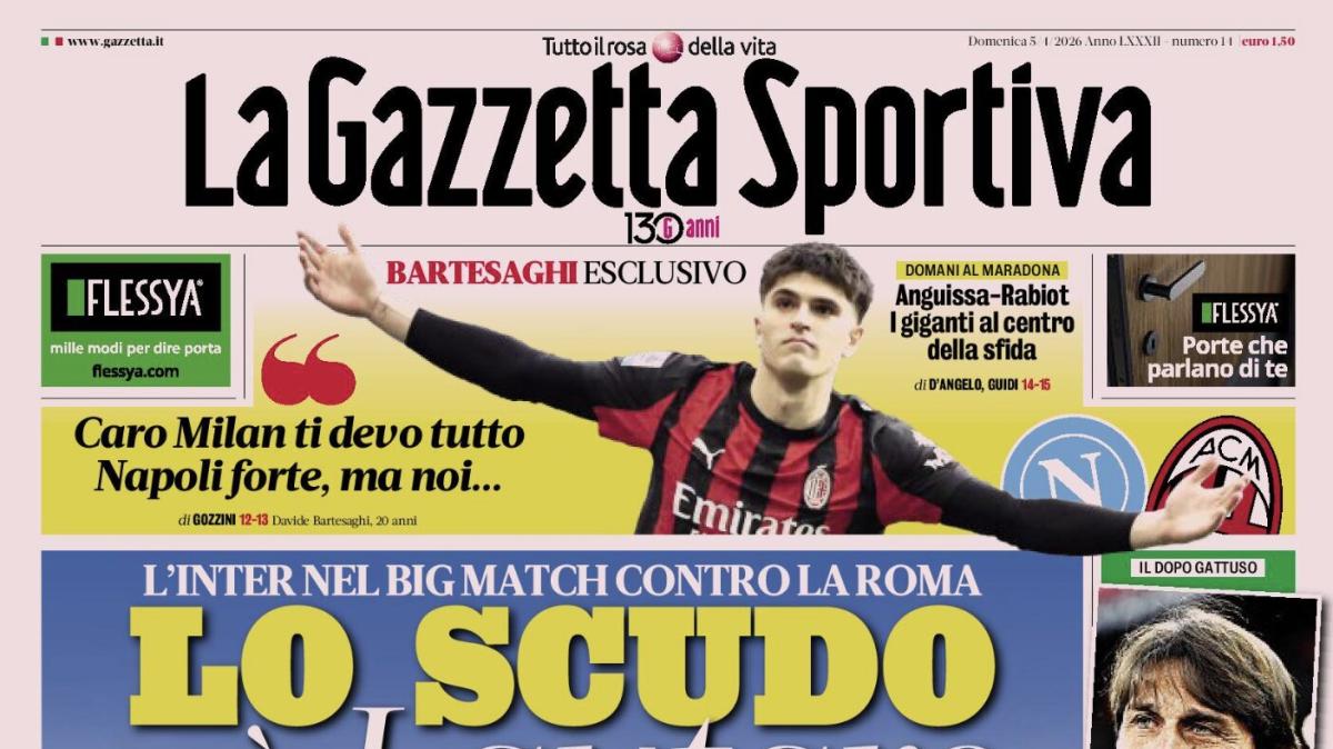 PRIMA PAGINA - La Gazzetta Sportiva: "L'Atalanta domani a Lecce"