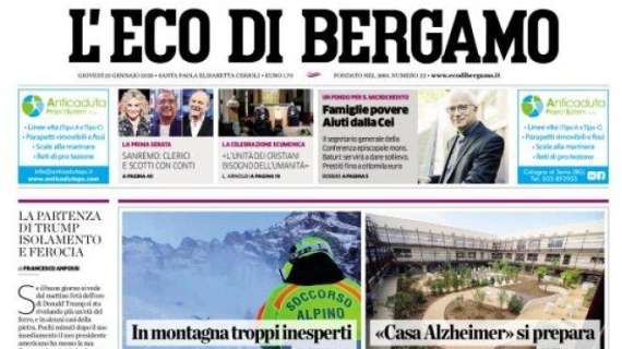 L'Eco di Bergamo: "Champions League, Bayern e Brest ko: Atalanta settima"