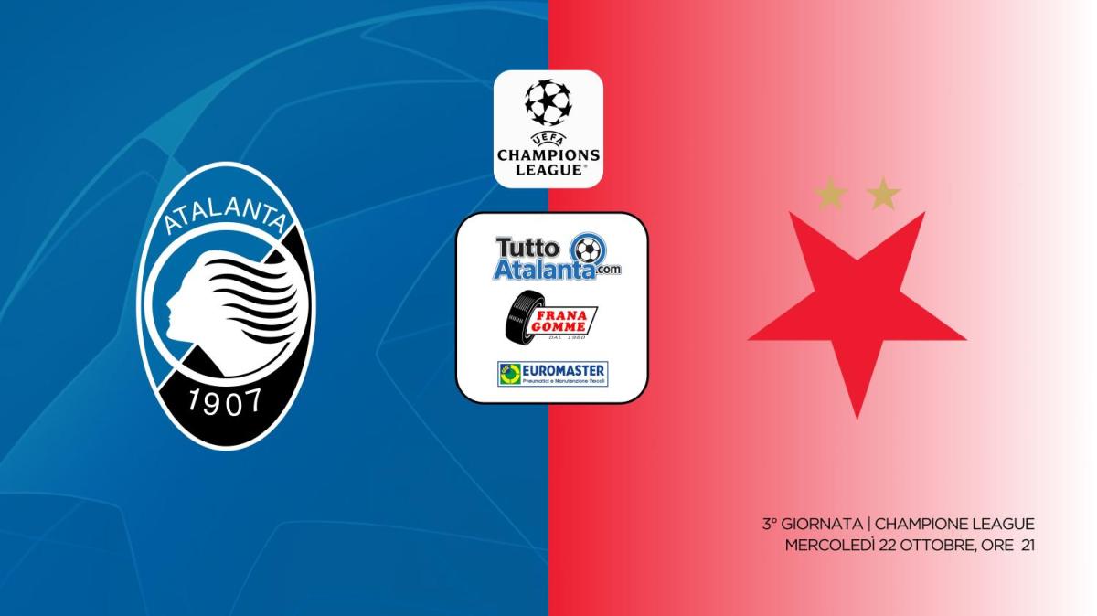 DIRETTA CHAMPIONS / ATALANTA-SLAVIA PRAGA Frana Gomme Madone, segui il live dalle 21
