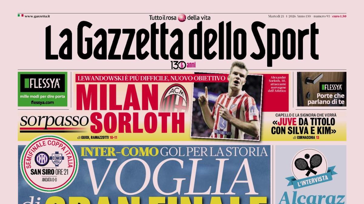 PRIMA PAGINA - Gazzetta dello Sport: "Voglia di gran finale"