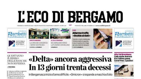 L'Eco di Bergamo: "«Delta» ancora aggressiva. In 13 giorni trenta decessi"
