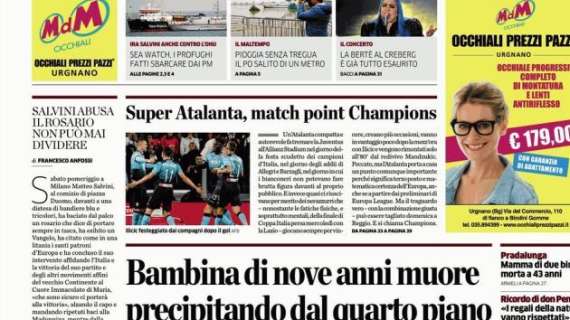 Super Atalanta, match point Champions
