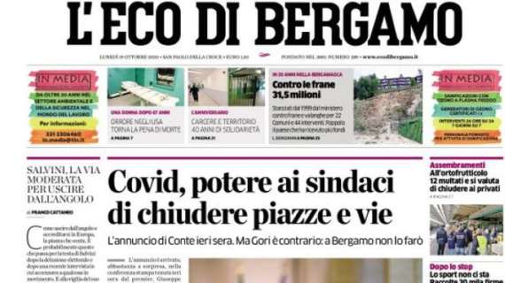 L'Eco di Bergamo: "Covid, potere ai sindaci di chiudere piazze e vie"