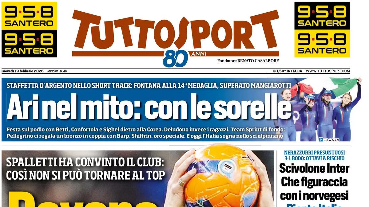 PRIMA PAGINA - Tuttosport: "Devono rifare la Juve"