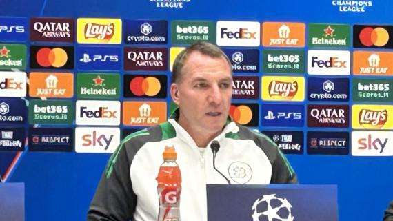 Celtic, Rodgers in conferenza: "Cambi dopo il 7-1 di Dortmund? All'inizio anche l'Atalanta ha subito batoste"