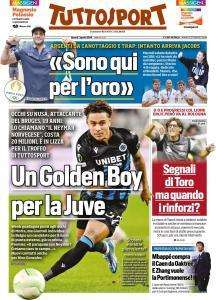 L'apertura di Tuttosport: "Un Golden Boy per la Juve". Bianconeri su Nusa