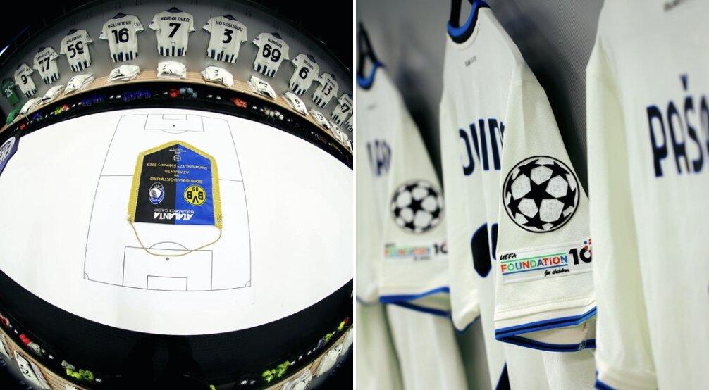 FOTO - Lo spogliatoio della Dea al Westfalenstadion di Dortmund