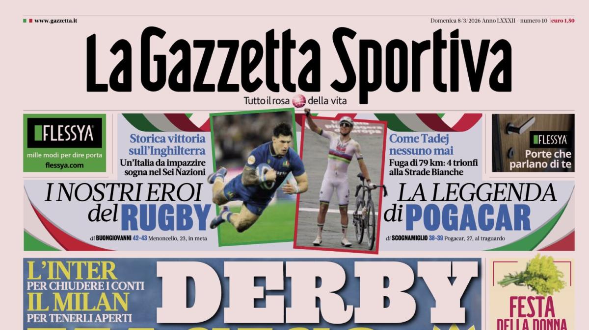 PRIMA PAGINA - La Gazzetta Sportiva: "Derby Magico"