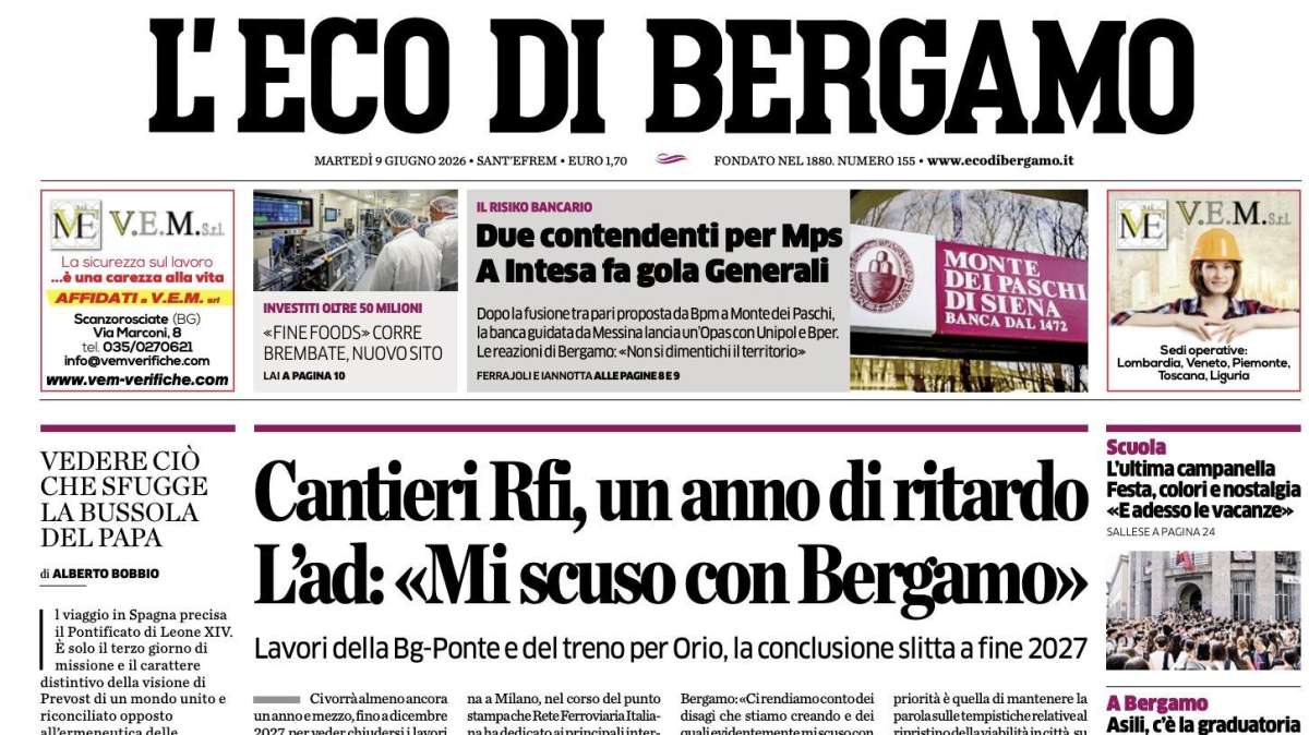 PRIMA PAGINA – L'Eco di Bergamo, l'ex Capelli: "Il mio Sarri tecnico preparato burbero e simpatico"