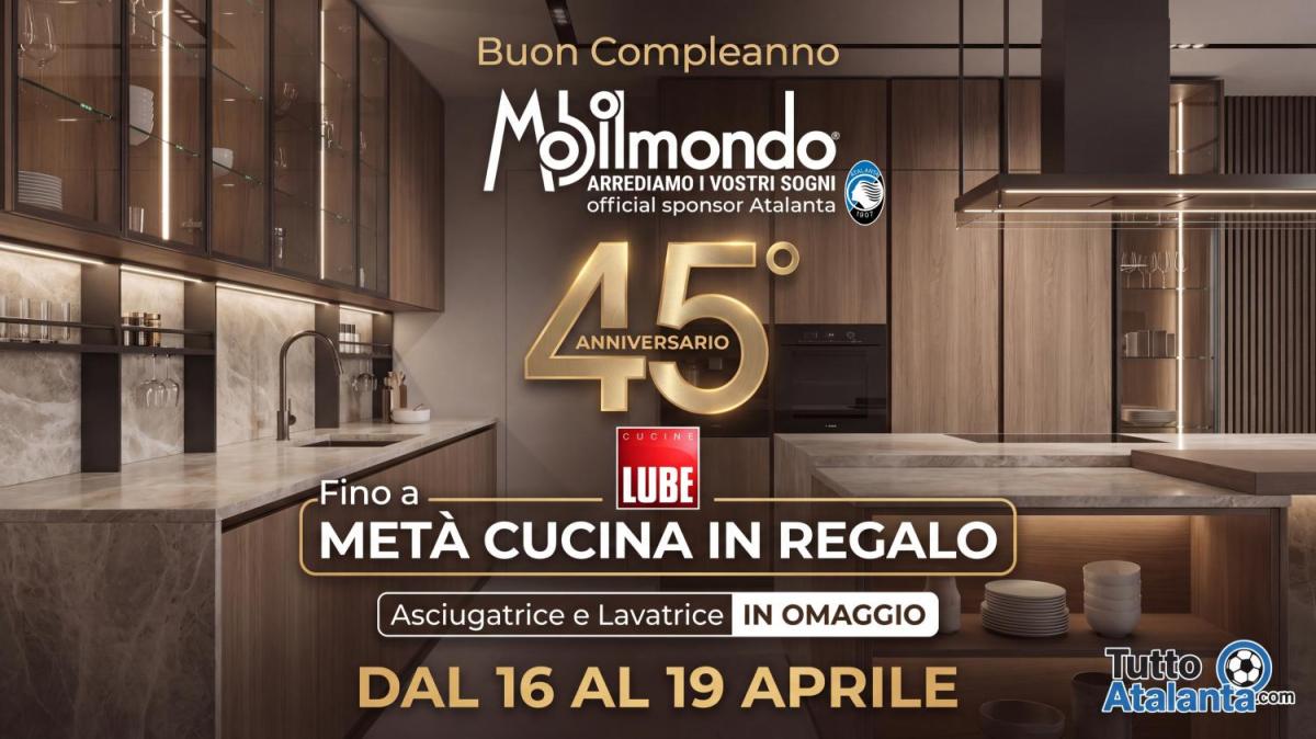 Follia commerciale firmata Mobilmondo, per i suoi 45 anni cambia le regole per 4 giorni e fa sognare Bergamo