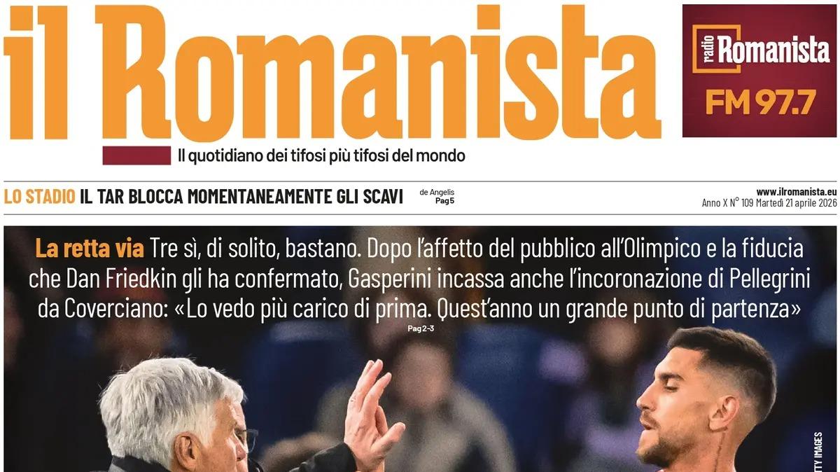 PRIMA PAGINA - Il Romanista: "Prospettive Champions dura, priorità mettersi dietro Como e Dea"